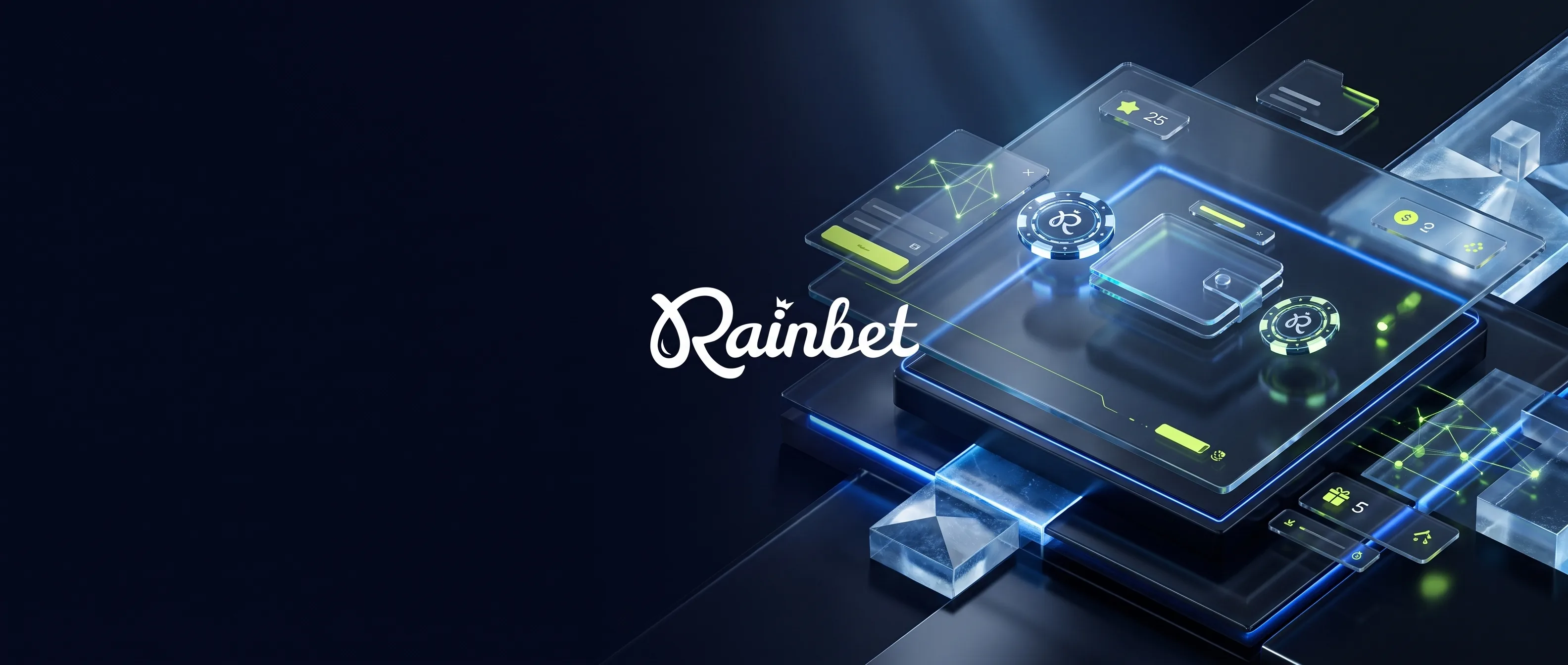 Rainbet casino interface with cryptocurrency and gaming elements